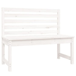 vidaXL Garden Bench Outdoor Picnic Bench Camping Wooden Bench Solid Wood Pine - white pine, 109 x 48 x 91.5 cm