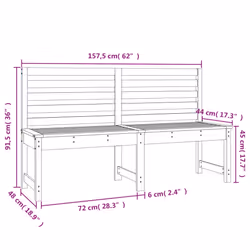 VidaXL 824040 outdoor bench Wood - Additional view 7