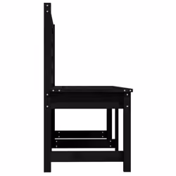 vidaXL Garden Bench Outdoor Picnic Bench Camping Wooden Bench Solid Wood Pine - black pine, 157.5 x 48 x 91.5 cm - Additional view 4