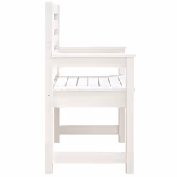 vidaXL Garden Chairs Outdoor Chair Wooden Chair Seating Patio 2 pcs Pinewood - white pine, 60 x 48 x 91 cm - Additional view 5