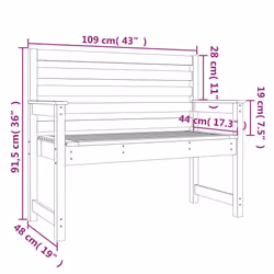 VidaXL 824065 outdoor bench Wood - Additional view 7