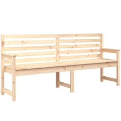 vidaXL Garden Bench Outdoor Picnic Bench Camping Wooden Bench Solid Wood Pine - natural pine, 203.5 x 48 x 91.5 cm