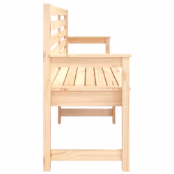 vidaXL Garden Bench Outdoor Picnic Bench Camping Wooden Bench Solid Wood Pine - natural pine, 203.5 x 48 x 91.5 cm - Additional view 4