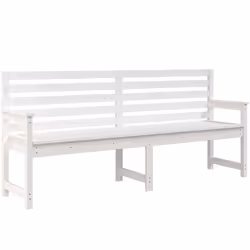 vidaXL Garden Bench Outdoor Picnic Bench Camping Wooden Bench Solid Wood Pine - white pine, 203.5 x 48 x 91.5 cm
