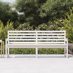 vidaXL Garden Bench Outdoor Picnic Bench Camping Wooden Bench Solid Wood Pine - white pine, 203.5 x 48 x 91.5 cm