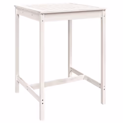 vidaXL Garden Table Outdoor Table Patio Wooden Dining Table Solid Wood Pine - white pine, 82.5 x 82.5 x 110 cm