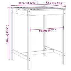 VidaXL 824085 outdoor table Black - Additional view 7