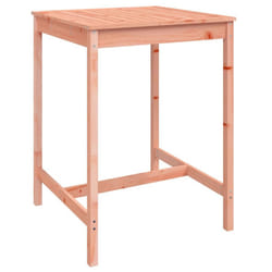 vidaXL Garden Table Outdoor Table Patio Wooden Dining Table Solid Wood Pine - natural douglas, 82.5 x 82.5 x 110 cm