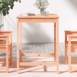 vidaXL Garden Table Outdoor Table Patio Wooden Dining Table Solid Wood Pine - natural douglas, 82.5 x 82.5 x 110 cm - Additional view 2