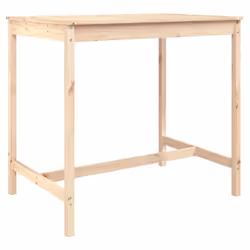 vidaXL Garden Table Outdoor Table Patio Wooden Dining Table Solid Wood Pine - natural pine, 121 x 82.5 x 110 cm