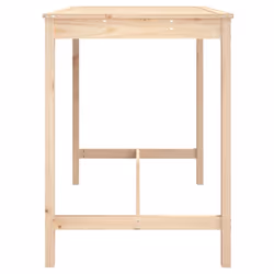 vidaXL Garden Table Outdoor Table Patio Wooden Dining Table Solid Wood Pine - natural pine, 121 x 82.5 x 110 cm - Additional view 4
