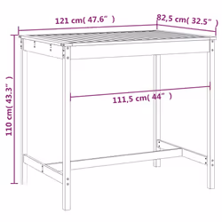 VidaXL 824091 outdoor table Brown - Additional view 7