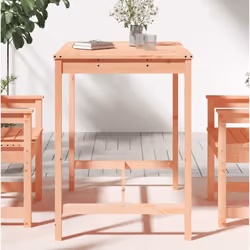 vidaXL Garden Table Outdoor Table Patio Wooden Dining Table Solid Wood Pine - natural douglas, 121 x 82.5 x 110 cm - Additional view 2