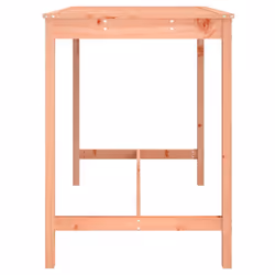 vidaXL Garden Table Outdoor Table Patio Wooden Dining Table Solid Wood Pine - natural douglas, 121 x 82.5 x 110 cm - Additional view 4