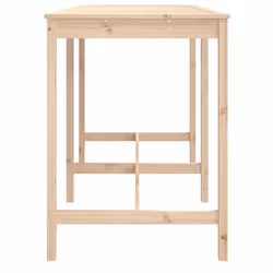 vidaXL Garden Table Outdoor Table Patio Wooden Dining Table Solid Wood Pine - natural pine, 159.5 x 82.5 x 110 cm - Additional view 4