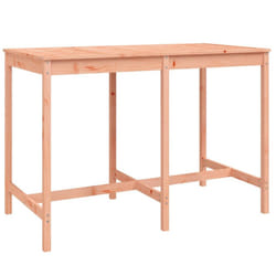 vidaXL Garden Table Outdoor Table Patio Wooden Dining Table Solid Wood Pine - natural douglas, 159.5 x 82.5 x 110 cm