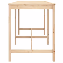 vidaXL Garden Table Outdoor Table Patio Wooden Dining Table Solid Wood Pine - natural pine, 203.5 x 90 x 110 cm - Additional view 4