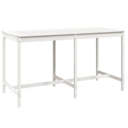 vidaXL Garden Table Outdoor Table Patio Wooden Dining Table Solid Wood Pine - white pine, 203.5 x 90 x 110 cm