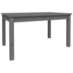 vidaXL Garden Table Outdoor Table Patio Wooden Dining Table Solid Wood Pine - grey pine, 82.5 x 50.5 x 45 cm