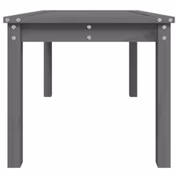vidaXL Garden Table Outdoor Table Patio Wooden Dining Table Solid Wood Pine - grey pine, 82.5 x 50.5 x 45 cm - Additional view 5
