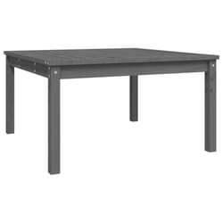 vidaXL Garden Table Outdoor Table Patio Wooden Dining Table Solid Wood Pine - grey pine, 82.5 x 82.5 x 45 cm