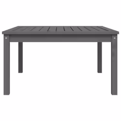 vidaXL Garden Table Outdoor Table Patio Wooden Dining Table Solid Wood Pine - grey pine, 82.5 x 82.5 x 45 cm - Additional view 4