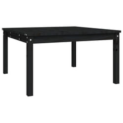 vidaXL Garden Table Outdoor Table Patio Wooden Dining Table Solid Wood Pine - black pine, 82.5 x 82.5 x 45 cm