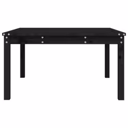 vidaXL Garden Table Outdoor Table Patio Wooden Dining Table Solid Wood Pine - black pine, 82.5 x 82.5 x 45 cm - Additional view 5