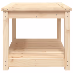 vidaXL Garden Table White Solid Wood Pine Outdoor Table Multi Colours/Sizes - natural pine, 82.5 x 50.5 x 45 cm - Additional view 5