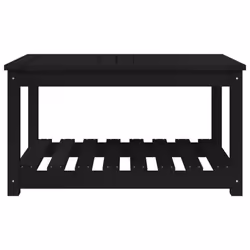 vidaXL Garden Table White Solid Wood Pine Outdoor Table Multi Colours/Sizes - black pine, 82.5 x 50.5 x 45 cm - Additional view 4