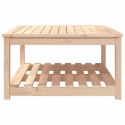 vidaXL Garden Table White Solid Wood Pine Outdoor Table Multi Colours/Sizes - natural pine, 82.5 x 82.5 x 45 cm - Additional view 4
