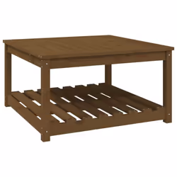 vidaXL Garden Table White Solid Wood Pine Outdoor Table Multi Colours/Sizes - honey brown pine, 82.5 x 82.5 x 45 cm