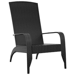 VidaXL 319694 outdoor chair Terrace Padded seat Polyrattan, Steel Black