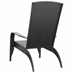 VidaXL 319694 outdoor chair Terrace Padded seat Polyrattan, Steel Black - Additional view 5