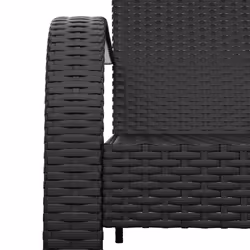 VidaXL 319694 outdoor chair Terrace Padded seat Polyrattan, Steel Black - Additional view 6