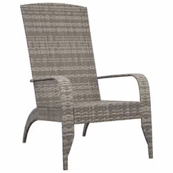 VidaXL 319695, Terrace, Padded seat, Polyrattan, Steel, Grey, 590 mm, 760 mm