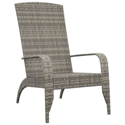 VidaXL 319695 outdoor chair Terrace Padded seat Polyrattan, Steel Grey
