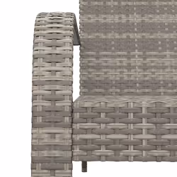 VidaXL 319695 outdoor chair Terrace Padded seat Polyrattan, Steel Grey - Additional view 6