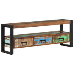 vidaXL Solid Acacia Wood TV Cabinet Console Table Sideboard Stereo Media Stand - solid reclaimed wood