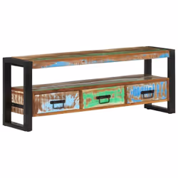 vidaXL Solid Acacia Wood TV Cabinet Console Table Sideboard Stereo Media Stand - solid reclaimed wood - Additional view 10
