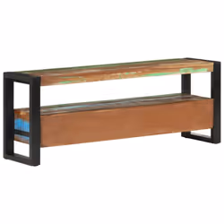 vidaXL Solid Acacia Wood TV Cabinet Console Table Sideboard Stereo Media Stand - solid reclaimed wood