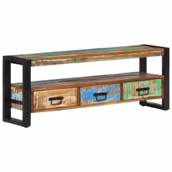 vidaXL Solid Acacia Wood TV Cabinet Console Table Sideboard Stereo Media Stand - solid reclaimed wood - Additional view 7