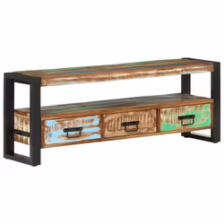 vidaXL Solid Acacia Wood TV Cabinet Console Table Sideboard Stereo Media Stand - solid reclaimed wood - Additional view 9
