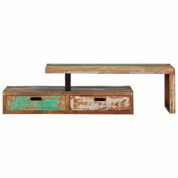 vidaXL Solid Acacia Wood TV Stand Living Room Sideboard TV Unit Side Cabinet - solid reclaimed wood