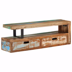 vidaXL Solid Acacia Wood TV Stand Living Room Sideboard TV Unit Side Cabinet - solid reclaimed wood - Additional view 4