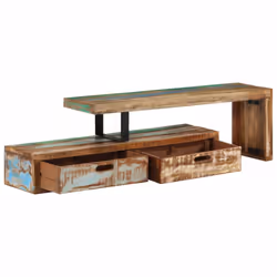 vidaXL Solid Acacia Wood TV Stand Living Room Sideboard TV Unit Side Cabinet - solid reclaimed wood - Additional view 7