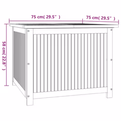 vidaXL Garden Storage Box Outdoor Storage Bench Blanket Box Solid Wood Acacia - Additional view 6