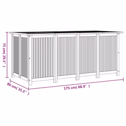 vidaXL Garden Storage Box Outdoor Storage Bench Blanket Box Solid Wood Acacia