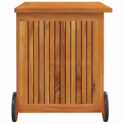 vidaXL Solid Wood Acacia Garden Storage Box with Wheels Tool Chest Storage - 60 x 50 x 58 cm - Additional view 4