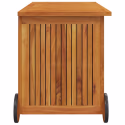 vidaXL Solid Wood Acacia Garden Storage Box with Wheels Tool Chest Storage - 90 x 50 x 58 cm - Additional view 4